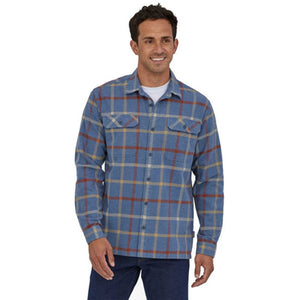 Patagonia Fjord Flannel Plaid Organic Cotton Button Up Shirt Blue S