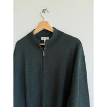 Load image into Gallery viewer, Peter Millar Autumn Crest Knit 1/4 Zip Long Sleeve Sweatshirt Green XL NWT
