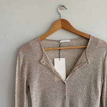 Load image into Gallery viewer, Zara Ribbed Knit Cropped Casual Button Front Cardigan Brown M NWT
