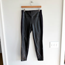 Load image into Gallery viewer, Athleta Delancey Shine Faux Leather Pull On Tight Leggings Black M
