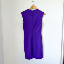 Load image into Gallery viewer, Anthropologie 4C 4 Collective V-Neck Cap Sleeve Sheath Dress Purple 4
