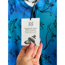 Load image into Gallery viewer, Deux Par Deux Gradient Dinosaur Print One Piece Thermal Base Layers Blue 3 NWT
