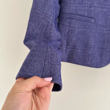 Load image into Gallery viewer, NWT Banana Republic Classic-Fit Herringbone Blazer Purple 0
