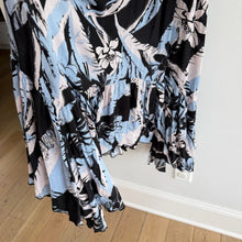 Load image into Gallery viewer, Free People Heatwave Floral Print Halter Neck Smocked Maxi Dress Blue XS
