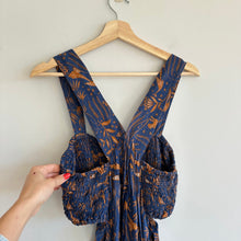 Load image into Gallery viewer, Anthropologie The Piper Bandeau Cutout Mini Sun Dress Blue L
