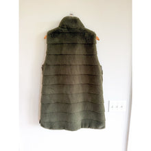Load image into Gallery viewer, Donna Salyers Fabulous Faux Horizontal Panel Zip Up Vest Green L
