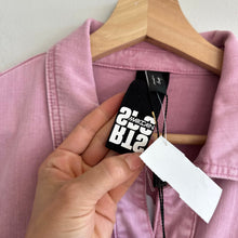 Load image into Gallery viewer, Marc Cain Twill Shirt Denim Shacket Bright Pink Lavender 8 NWT
