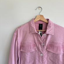 Load image into Gallery viewer, Marc Cain Twill Shirt Denim Shacket Bright Pink Lavender 8 NWT
