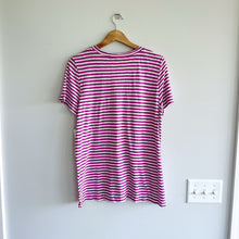 Load image into Gallery viewer, Nordstrom Pink Rosebud White Brooke Stripe Short Sleeve T-Shirt L NWT
