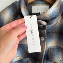 Load image into Gallery viewer, Veronica Beard Amari Belted Checked Woven Jacket Khaki Multi L NWT
