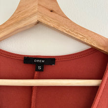 Load image into Gallery viewer, DREW Anthropologie Twist Front Tie Sleeveless Mini Wrap Dress Rust S
