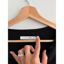 Load image into Gallery viewer, Rag &amp; Bone Wool-Cashmere Blend Henley Neck Pullover Sweater Black L
