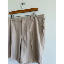 Load image into Gallery viewer, Peter Millar Salem Performance Golf Zip Front Chino Shorts Cream 38
