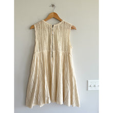 Load image into Gallery viewer, Free People Tu Es La Floral Lace Sleeveless Mini Dress Cream M
