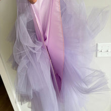 Load image into Gallery viewer, Tulleen Farvue Sleeveless Tiered Tulle Midi Dress Purple 14Y NWT
