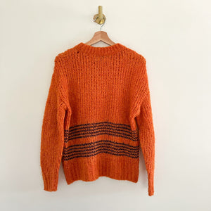 Rag & Bone Merino Wool Knit Crew Neck Pullover Sweater Orange XXS