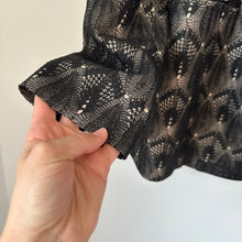 Load image into Gallery viewer, Missoni Silk Blend Single-Breasted Notch Lapel Lace Overlay Blazer Black 46
