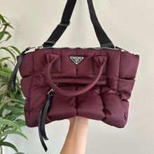 Load image into Gallery viewer, PRADA Tessuto Padded Hand Bag &amp; Crossbody Red
