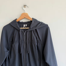 Load image into Gallery viewer, Z by Zella Zip Up Crew Neck Outdoor Hooded Windbreaker Jacket Blue S
