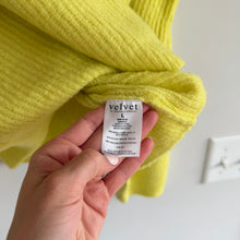 Load image into Gallery viewer, Velvet by Graham &amp; Spencer Shay Cozy Knit Polo Sweater Yellow L
