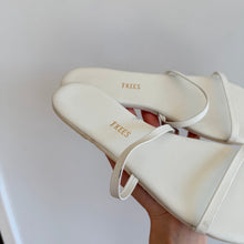 Load image into Gallery viewer, TKEES Gemma Leather Two-Strap Slip On Flip Flop Flat Sandals White 9
