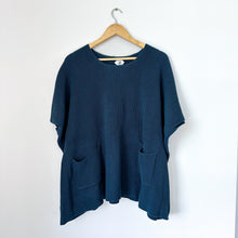 Load image into Gallery viewer, Cabi Lagenlook Sapphire Knit Pullover Sweater Poncho Teal XS
