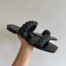 Load image into Gallery viewer, Dolce Vita Double Braided Strap Square Toe Sandals Black 9

