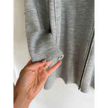 Load image into Gallery viewer, Eileen Fisher Moon Zip Front Brushed Terry Jacket Gray S
