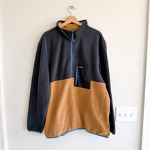 Load image into Gallery viewer, Patagonia Microdini 1/2 Zip Fleece Mock Neck Pullover Grey/Tan XXL
