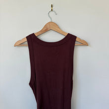 Load image into Gallery viewer, Michael Stars Wren Ribbed Midi Dress Espresso Brown M
