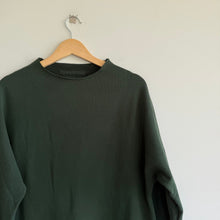 Load image into Gallery viewer, Frank &amp; Eileen Izzie Rolled Funnel Neck Long Sleeve Sweatshirt Dress Evergreen L
