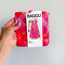 Load image into Gallery viewer, Baggu Big Star Plaid Oversized Reusable Shopping Tote Bag Pink Star Plaid NWT
