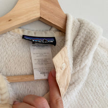 Load image into Gallery viewer, Patagonia Raw Linen Pocket Snap T-Fleece Pullover Sweater Cream S
