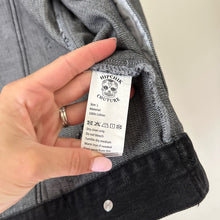 Load image into Gallery viewer, Hipchik Couture Star Embellished Distressed Denim Jacket Black L
