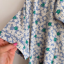 Load image into Gallery viewer, Hanna Andersson HannaSoft Floral Short Sleeve Pajama Top Blue L
