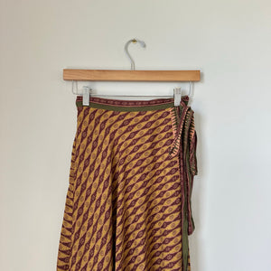 Free People Good 4 U Tribal-Inspired Print Midi Wrap Skirt Brown 4