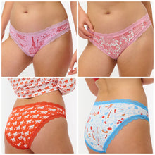 Load image into Gallery viewer, Roller Rabbit Globe Trotter 4-Pack Bikini Panty Multicolor XXS NEW
