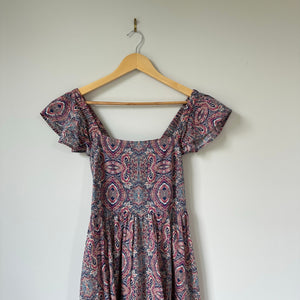 Banana Republic Tie-Back Midi Dress Blue Ash SP