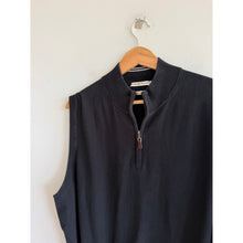 Load image into Gallery viewer, Peter Millar Autumn Crest 1/4 Zip Knit Casual Sweater Vest Black XL
