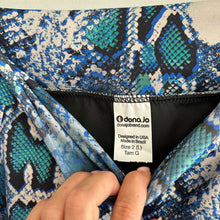 Load image into Gallery viewer, Dona Jo Python Prism Skort L Blue Black NWT
