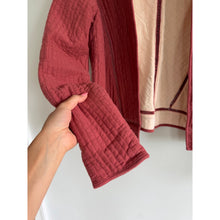 Load image into Gallery viewer, Akemi + Kin Open-Front Long Sleeve Casual Quilted Jacket Pink M
