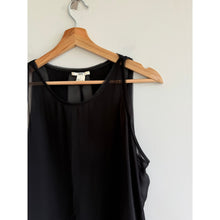 Load image into Gallery viewer, Helmut Lang Ghost Silk Sleeveless Crew Neck Sheer Tank Top Black L
