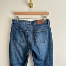 Load image into Gallery viewer, Madewell The Slim Boyjean Ripped Mid Rise Straight Leg Jeans Blue 25
