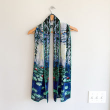 Load image into Gallery viewer, Petrusse Claude Monet's "Water Lilies" Silk Rectange Scarf
