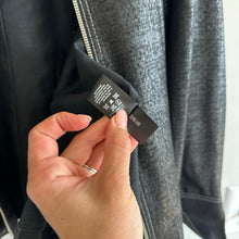 Load image into Gallery viewer, Lafayette 148 Anasophia Leather Metallic Jacket in Black Metal L
