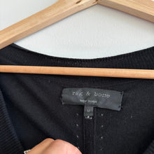 Load image into Gallery viewer, Rag &amp; Bone Cotton V-Neck Knit Long Sleeve Pullover Sweater Black M
