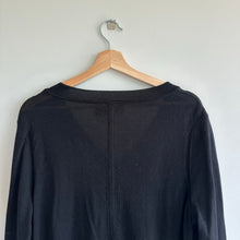 Load image into Gallery viewer, Rag &amp; Bone Cotton V-Neck Knit Long Sleeve Pullover Sweater Black M
