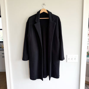 Vuori Soho Meton Open-Front MId Length Trench Coat Black XS