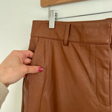 Load image into Gallery viewer, Commando Faux Leather 7/8 High Rise Casual Trouser Pants Cocoa Brown L
