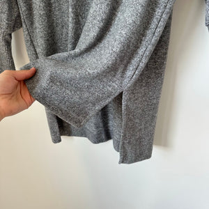 Anthropologie Maeve Cowl Neck Knit Long Pullover Sweater Top Heather Grey